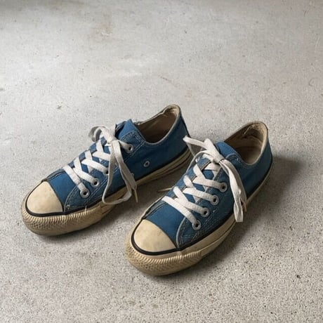 CONVERSE ALL STAR  コンバースオールスター 80’S USA製  銀箱  US3 1/2 (22.5cm)  希少(当て布/サイドステッチ/囲みロゴ) ライトブルー
