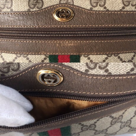 GUCCI オールドグッチ ショルダーバッグ　GG柄 コーティングキャンバス 保存袋付き  56.02.004  中古美品　ヴィンテージバッグ
