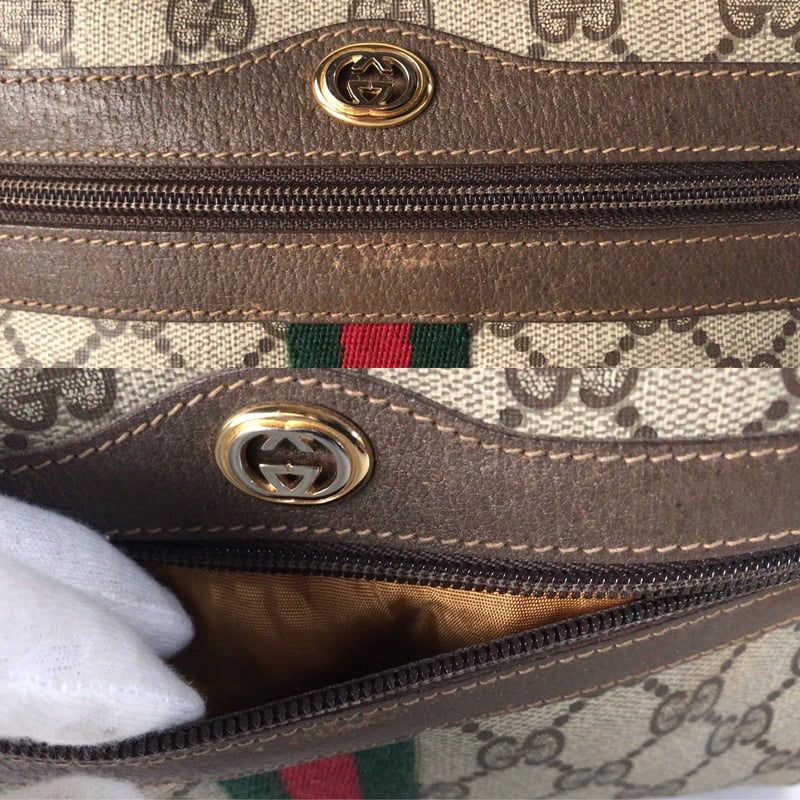 GUCCI オールドグッチ ショルダーバッグ GG柄 コーティングキャンバス