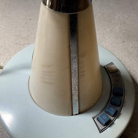 Toshiba 東芝  東京芝浦電気  ヴィンテージ扇風機 ランプ付き 一体型ライト 近未来デザイン 1960s タワー型ランプ レトロ家電 希少 幻の逸品 稼働品 良品　B(ライトブルー)