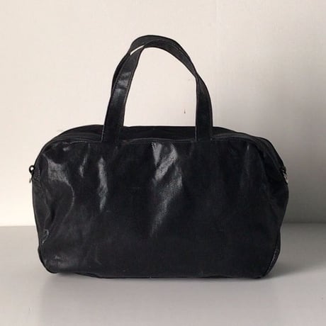 how to live    ハウトゥリブ   シャークスキン  ミニボストン  バッグ   ブラック  中古品  メンテナンス済み  日本製