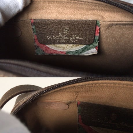 GUCCI オールドグッチ ショルダーバッグ　GG柄 コーティングキャンバス 保存袋付き  56.02.004  中古美品　ヴィンテージバッグ