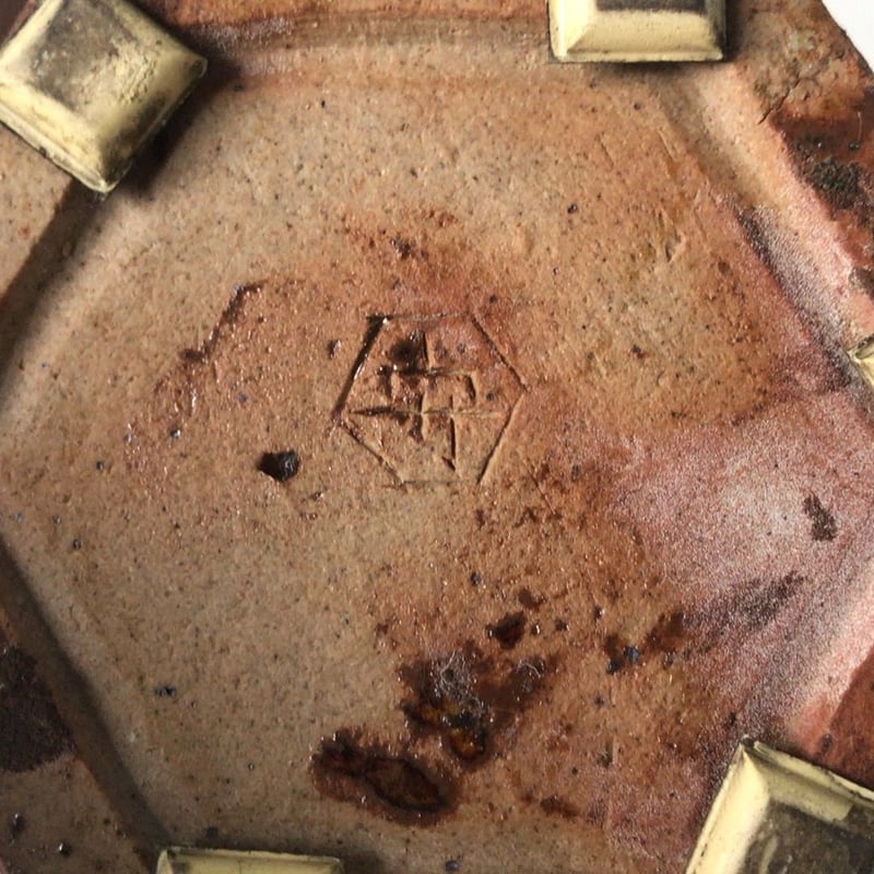 益子焼 飴釉 面取 花器 六角 民藝 小壺 | GobaTools