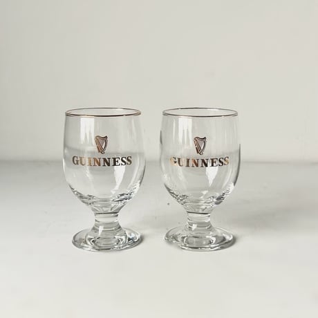 GUINNESS ギネスビール 金ロゴ 古めのビアグラス 5個セット 箱有 未使デッドストック品