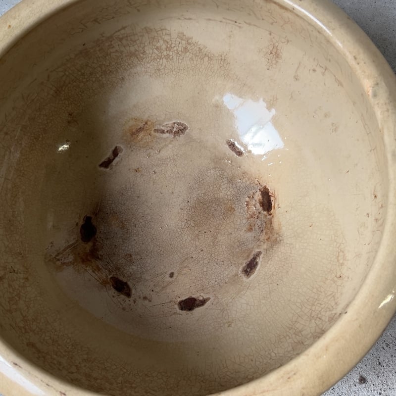 古いこね鉢 最大幅35cm めだか鉢 昭和期 民藝甕 瓶 金魚鉢 睡蓮鉢