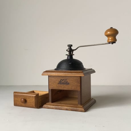Kalita カリタ ドームミル  木製コーヒーミル 開閉ドーム蓋 珈琲豆グラインダー 小型 手挽き ヴィンテージミル 実動品