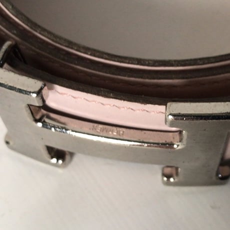 HERMES エルメス コンスタンス Hバックル  Hベルト5382  タデラクト  ピンク/ゴールド  リバーシブル  シルバー金具  L刻印  2008年製   85 /32mm幅  中古美品