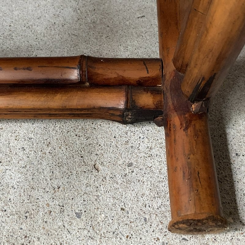 古い竹素材の小さな椅子 アンティークチャイルドハイバックチェア