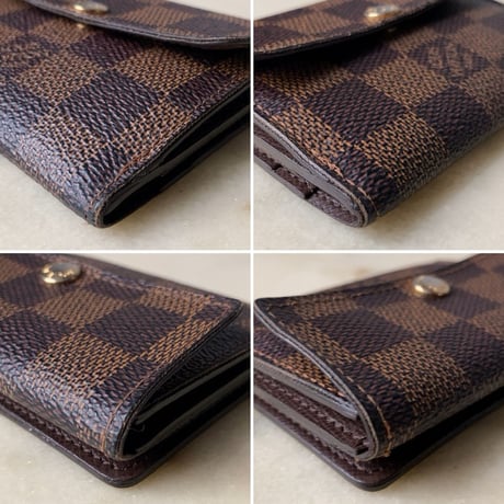 LOUIS VUITTON ルイヴィトン ダミエ ラドロー N62925 コンパクトウォレット ハーフフラップ付コインケース 小銭入れ カードケース 2つ折りミニ財布 中古品