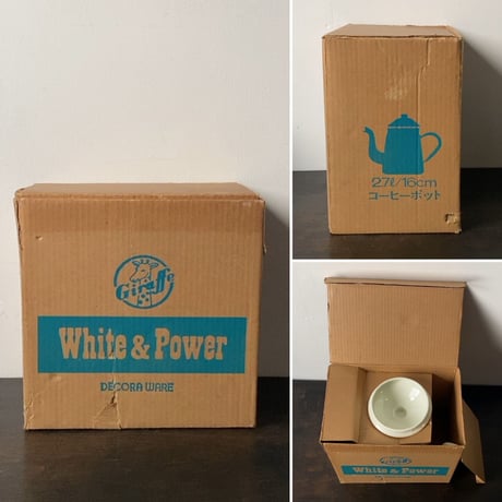 Giraff White&Power ジラフ ホワイト&パワー  ホーローポット 2.7L/16cm 箱有りデッドストック 業務用コーヒーポット キリン印ケトル 未使用品