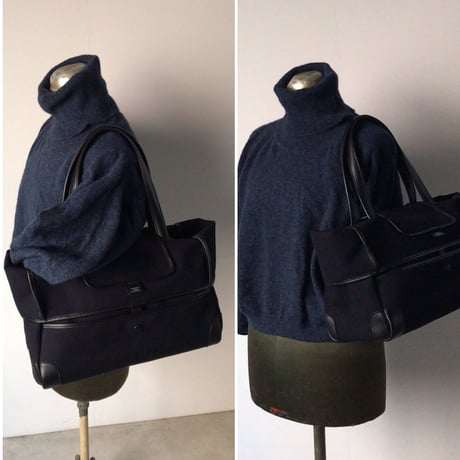 HERMES エルメス  パスパス 35 マリン (ダークネイビー) □R刻印トワルゴエラン/ヴォー バレニア トートバッグ 2way仕様  中古極美品