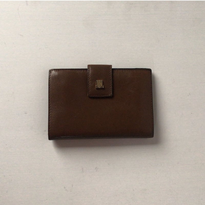 LANVIN ランバン 2つ折りコンパクトガマ口財布 ウォレット レザー