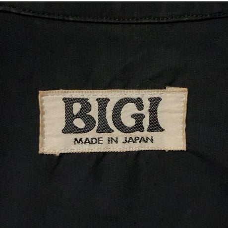 BIGI ビギ　80s オールドビギ　レーヨンシャツ ブラック ドロップショルダー  レディース M   ヴィンテージ DCブランド 古着