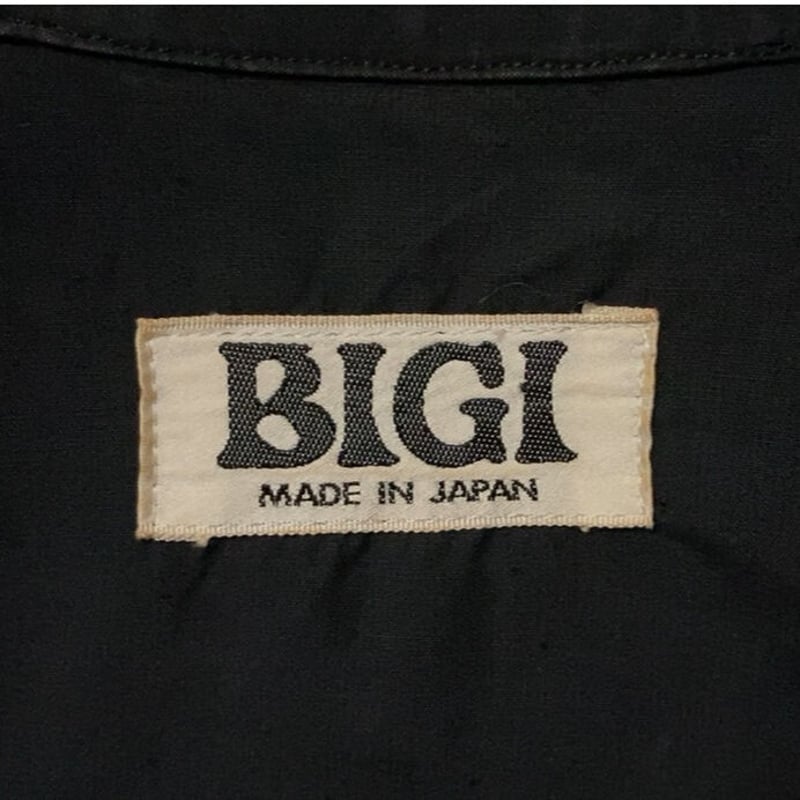 BIGI ビギ 80s オールドビギ レーヨンシャツ ブラック ドロップ