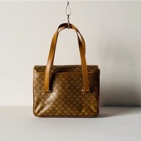 CELINE オールドセリーヌ マカダム ハンドバッグ 幅約22cm ヴィンテージハンドバッグ 鞄