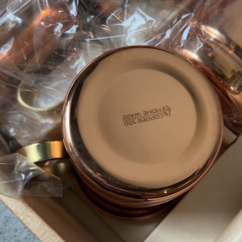 COPPER 100 HOME WARE 純銅マグ 6個＋栓抜き1本 デッドストック 未使