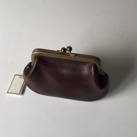 N25  エヌニジュウゴ   レザー  ガマ口  ウォレット  お財布　サイズ(中)   ダークブラウン　中古美品