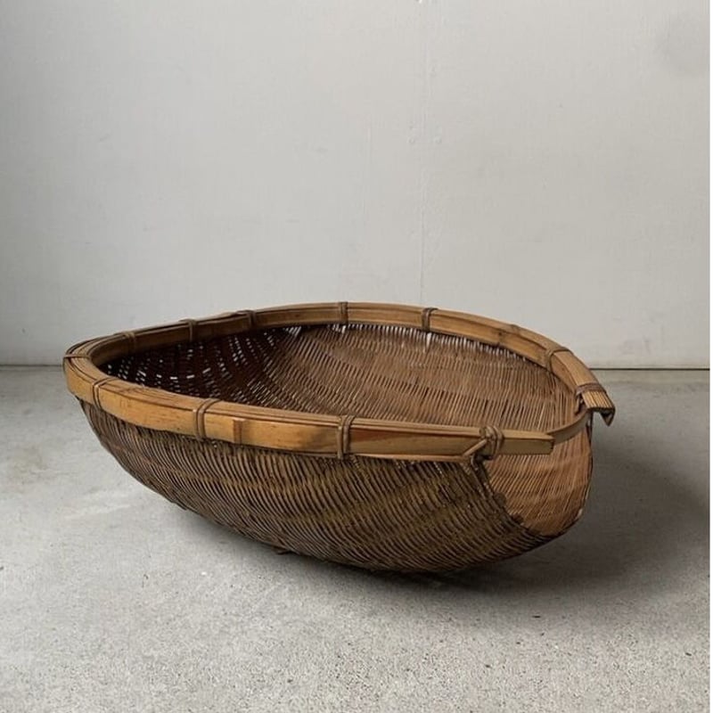 片口ざる 横幅42cm 箕ざる 片口かご 箕かご 竹工芸 工芸品 伝統工芸