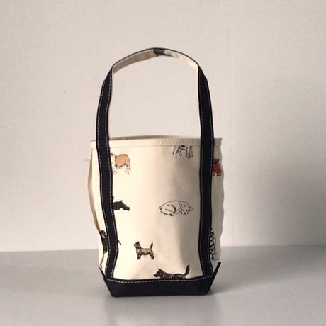TEMBEA  テンベア  バケットトートバッグ スモール  ミニ  犬柄  キャンバス ファブリック  2018  中古美品