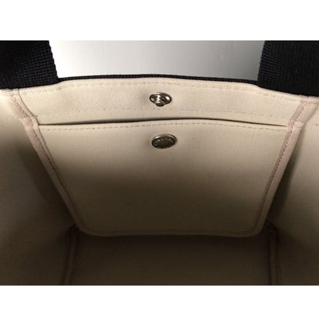 Herve Chapelier エルベシャプリエ 707GPリュクス舟型トートM ノワール×ノワール   中古 新品同様