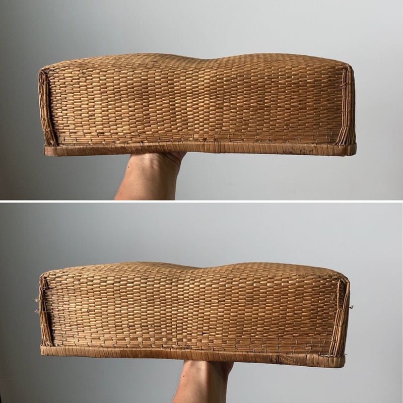 小さめ柳行李 35cm 古い文庫行李 飯行李 平箱 小箱 ヴィンテージ