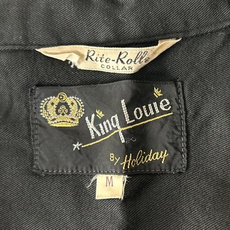 King Louie キングルイ "Rite-Roll" ボウリングシャツ 1950sヴィンテージ 本物 希少ブラック 完品 made in USA