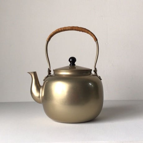 ALUMINUM OSAKA  理研アルマイト  籐巻 やかん   ヴィンテージケトル  希少品  中古美品