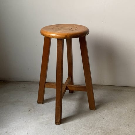 古い木製丸椅子 アンティークスツール 古い木の椅子 ジャパンヴィンテージ 日本製品