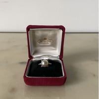 MITSUKOSHI 三越  パールのリング  K14WG   size 14号  パール直径約9mm 総重量3.96g  80s 真珠の指輪