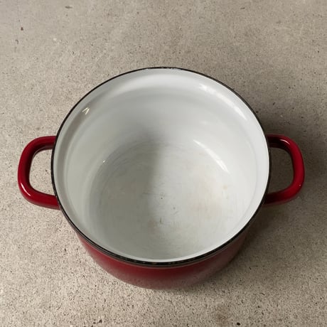 EVER WARE エバーウェア  1970～1980年代製 ヴィンテージ ホーロー両手鍋 18cm＆24cm  琺瑯 調理器具 ダークレッド