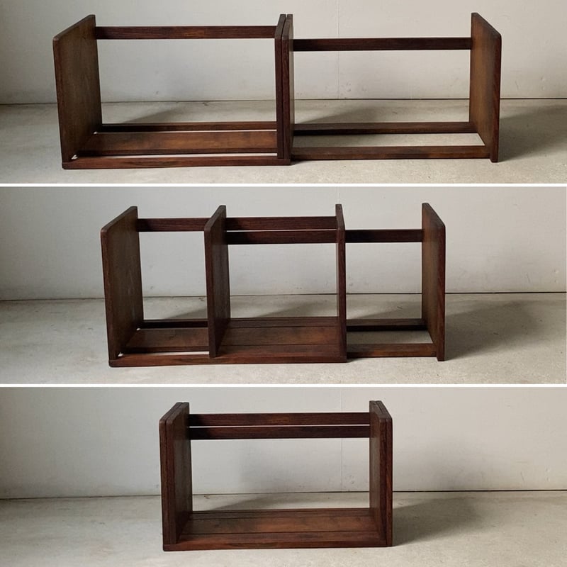 ヴィンテージブックスタンド 木製伸縮本立て 3号証紙 静岡市考案保障