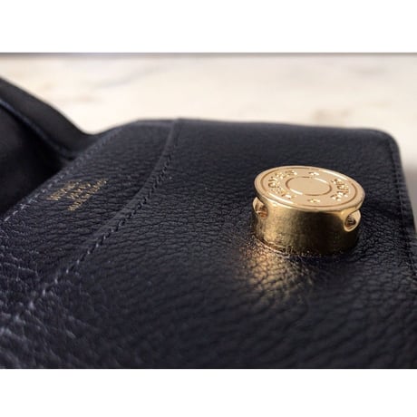 HERMES エルメス  ドゴンコンパクト  コインケース   トゴ   ブラック／ゴールド金具   □A刻印  中古