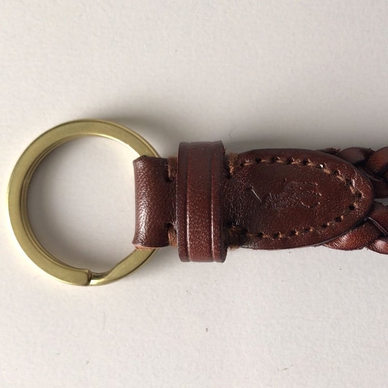 Vintage】ポロ ラルフローレン 編み込み レザーベルト＆キーリング