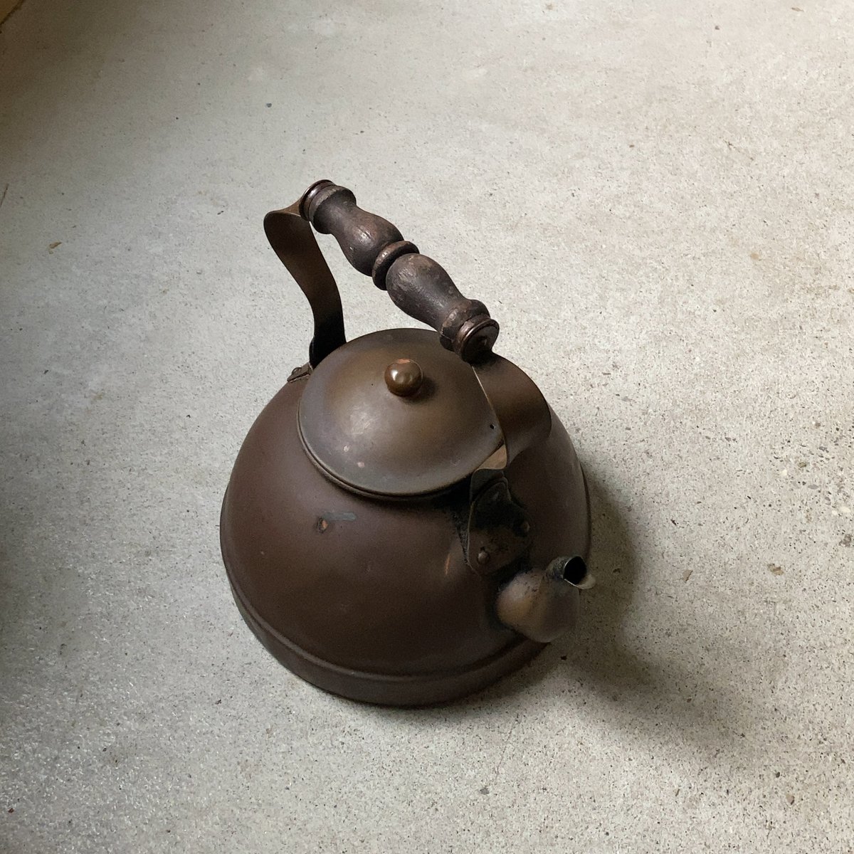 ヴィンテージ、中国、ブロンズ製ティーポット 、サーカ