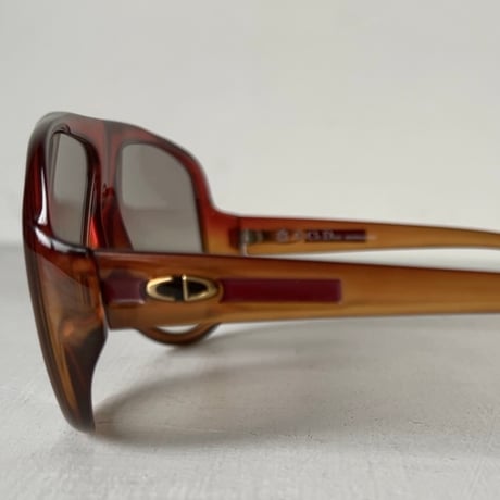 Christian Dior MONSIEUR クリスチャンディオール ムッシュ  ティアドロップサングラス 2038J サイドロゴ  眼鏡  ブラウン  オールドディオール ヴィンテージ 中古美品