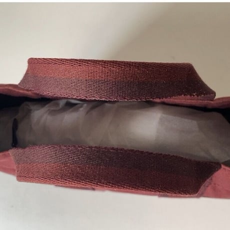 HERMES エルメス フールトゥ PM レザー/キャンバス ボルドー 赤茶 中古美品
