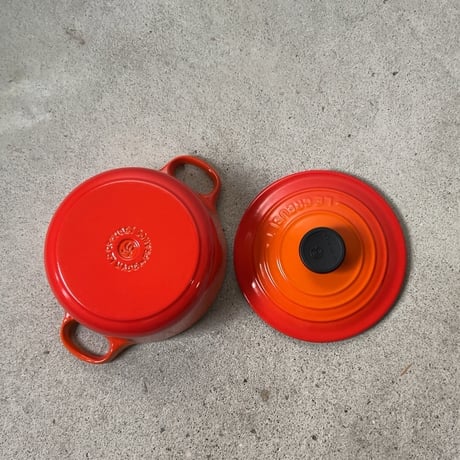 LE CREUSET ル・クルーゼ　ココットロンド 16cm  旧箱デッドストック オレンジグラデーション　made in france