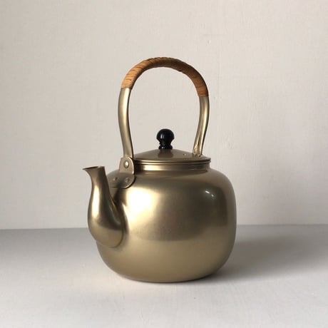 ALUMINUM OSAKA  理研アルマイト  籐巻 やかん   ヴィンテージケトル  希少品  中古美品