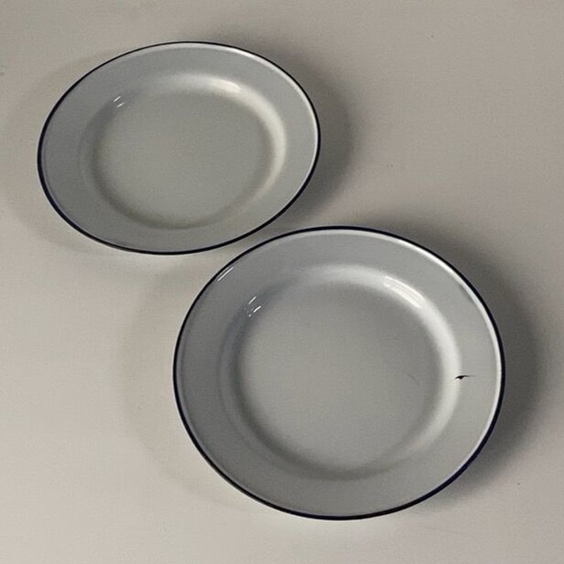 SKER SWEDEN スエーデン製 ヴィンテージ ホーロー皿 24cm 2枚セット