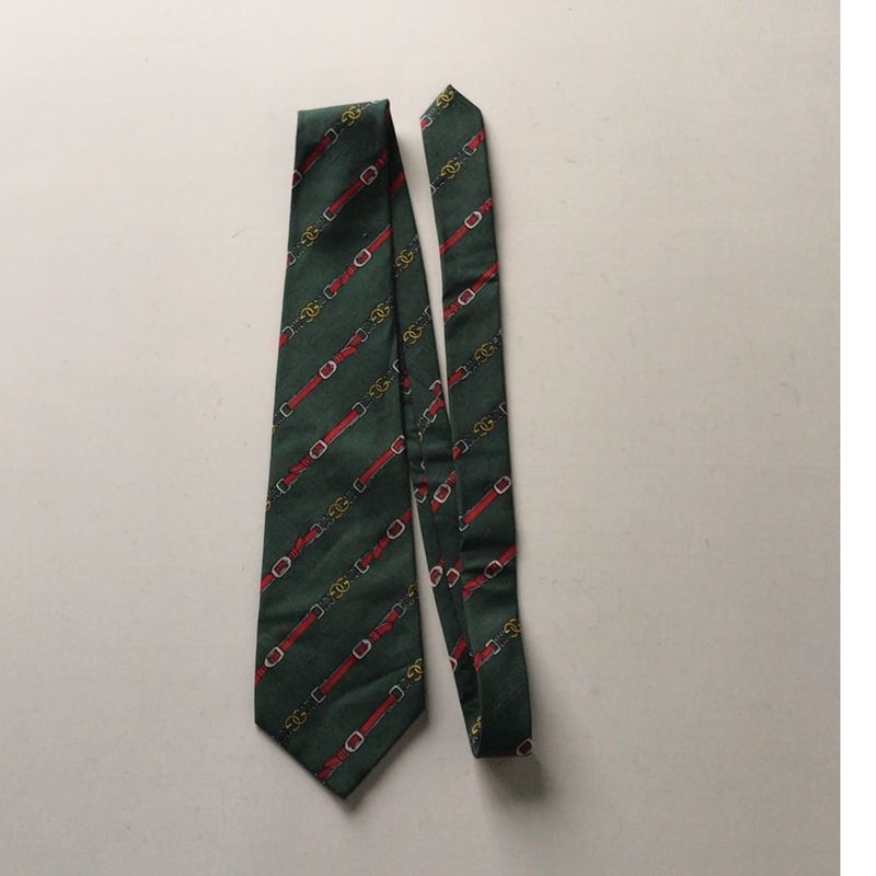 GUCCI オールドグッチ ヴィンテージ ネクタイ 筆記体ロゴ シルク GUCCI オールドグッチ ヴィンテージ ネクタイ 筆記体ロゴ シルク
