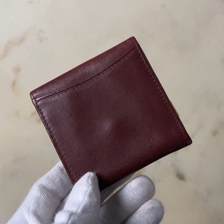 Cartier カルティエ マストライン フラップ型ミニコインケース マスト L3000464 ボルドー レザー 中古 小銭入れ アクセサリーケース