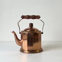 COPPER MATE ROYALE  カパーメイトロワイヤル 純銅ケトル 2.2L 面取デザイン 木製無垢ハンドル+摘み  コッパーケトル 純銅やかん  同和金属開発センター  中古良品