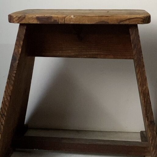 ✿ 昭和30〜40年代 ✿ヴィンテージ 業務用 木製スツール 花台 ✿ 昭和30〜40年代 ✿ヴィンテージ 業務用 木製スツール 花台