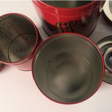 COFFEE ビーンズ缶(大中小)スタック缶 山本珈琲株式会社　ヴィンテージコーヒービーンズボトル 珈琲豆の保存容器 古い缶 カンカン レトロ缶 おちょやん