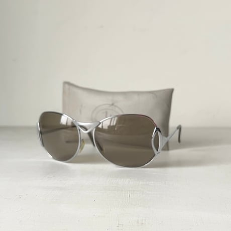 Christian Dior クリスチャンディオール D59　サングラス シルバーフレーム アイウェア 眼鏡 メガネ オールドディオール ヴィンテージ ケース付き 中古良品