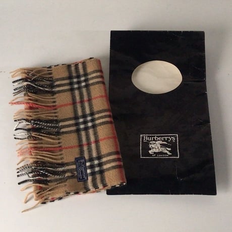 Burberrys  of  London  バーバリーズ   カシミア100％   マフラー  ノバチェック  袋有り イングランド製   made in England
