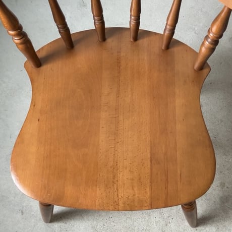 TAIHEI 太平 飛騨家具 木の椅子 A   木製ヴィンテージダイニングチェア ナチュラルブラウン ローバックウィンザーチェア 木工家具 古家具  良品