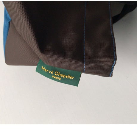 Herve Chapelier  エルベシャプリエ  901N (ナイロン 舟型トートS)  ミニトート バッグ 鞄　モカ／オーシャン   made in france  中古美品