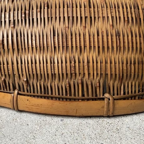 片口ざる 横幅42cm  箕ざる 片口かご 箕かご 竹工芸 工芸品  伝統工芸  野菜カゴ 米研ぎザル  天然素材 竹ざる 美品