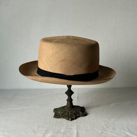 KLEINHANS Co.  ECUADORIAN PANAMA HAT  戦前阪急ハットボックス付き 1940s-50s ヴィンテージパナマハット 実寸頭周約57cm  良品